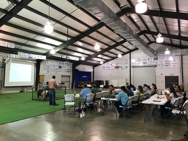 Teachers from across the state gathered at the Franklin County Agriculture Center for a Livestock Nutrition, Fitting and Showing for Sheep, Goats, Swine and Cattle Workshop